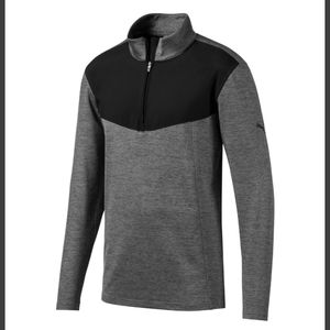 Puma Preston 1/4 Zip Gray Golf Pullover Sweater